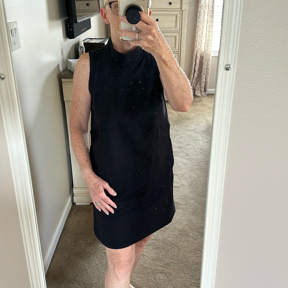 FLX Urban Commuter Mock Neck Dress with Pockets